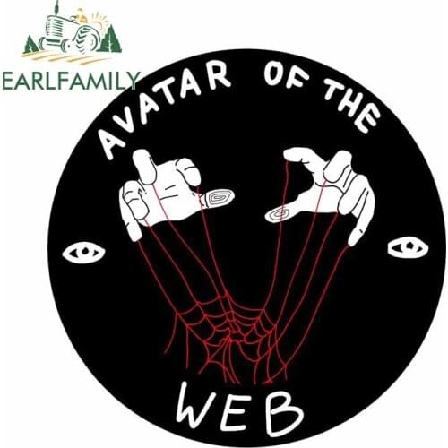 EARLFAMILY 13cm x 12.9cm for Avatar of The Web Car Stickers Waterproof Motorcycle Helmet Anime Laptop Decoration Window Decal