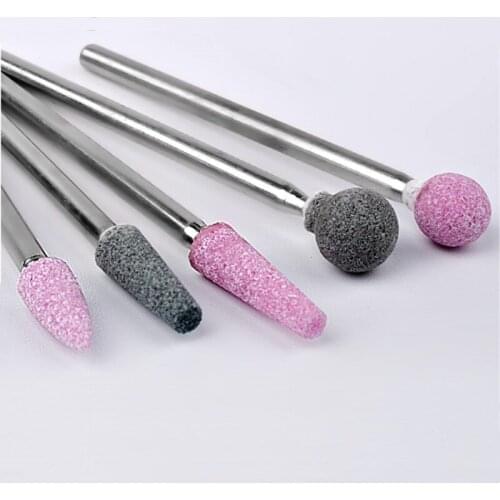 5pcs Corundum Nail Drill Milling Cutter Ceramic Stones Bits Electric Files Manicure Machine Equipment Nail Tools Accessory