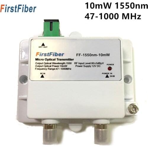 FTTH Micro Optical Transmitter model 10mW Catv Single-mode fiber optic 47-1000MHz 1550nm with SC/APC