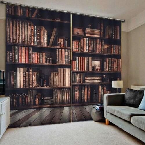 Personalized custom Curtains Bookshelf Curtains Home Interior Decor Bedroom Living Room Curtain