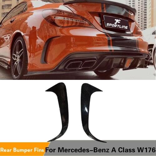 Carbon Fiber Rear Bumper Splitter Spoilers Canards for Mercedes-Benz C117 CLA250 260 CLA45 AMG 2014 - 2019