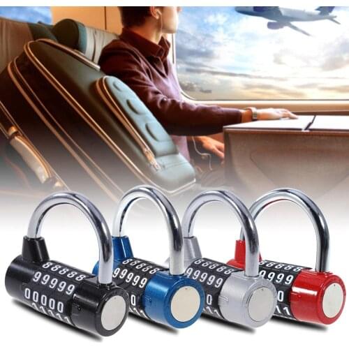 Coded Lock 4/5 Digit Password Safety Lock Wide Shackle Combination Padlock Combination Travel Security Safely Code Lock New