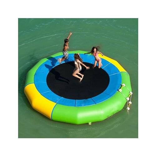 Colorful 1.5*1.5*0.45m PVC tarpaulin inflatable jump bed for children or adults outdoor sports bouncing movement