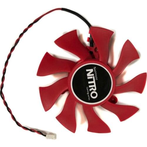 75mm 12V 0.32A 2Wire 2Pin FD8015H12S VGA GPU Cooler Graphics Card Fan For Sapphire HD4890 HD4860 HD6770 HD6790 Cooling