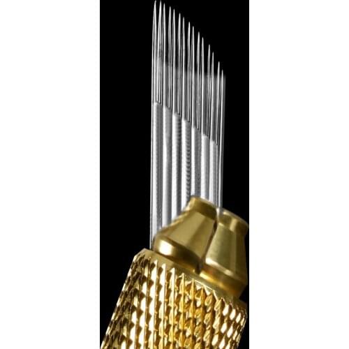 Microblading PMU Eyebrow Blade 2 Row 15 F Pin 100 pcs Single Double Triple Rows Three-Dimensional Needle For Manual Tattoo Pen