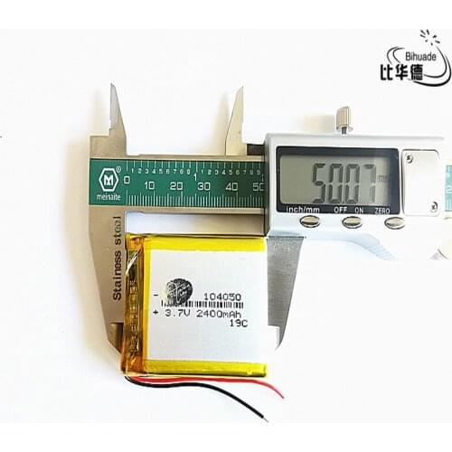 Liter energy battery Good Qulity 3.7V,2400mAH 104050 Polymer lithium ion / Li-ion battery for tablet pc BANK,GPS,mp3,mp4