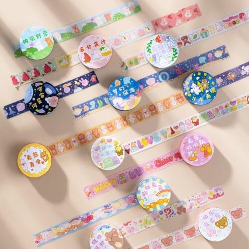 Sweet fairy tale series Masking Washi Tape Cute bear rabbit Decorative Adhesive Tape Decora Diy Scrapbooking Sticker Label