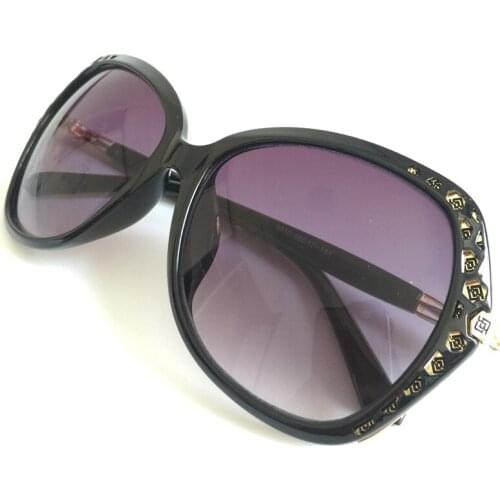 Fashion Women Oversize Frame Sunglasses Anti-UV Spectacles Hollow Chinese Style Design Decoration Sun Glasses Eyeglasses A