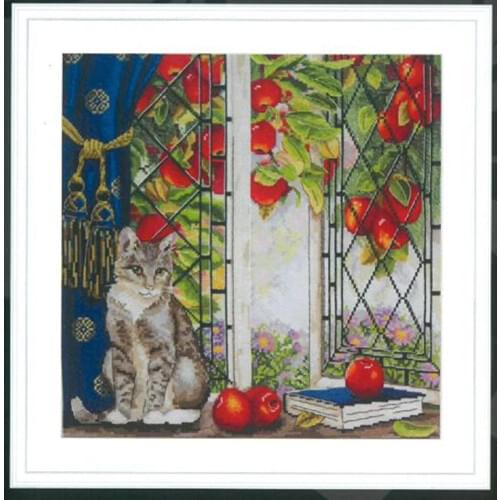 Gold Collection Embroidery Lovely Cat Cross Stitch Supplies Canada with 100% Cotton Floss & Free Shipping for Home Decor & Gifts