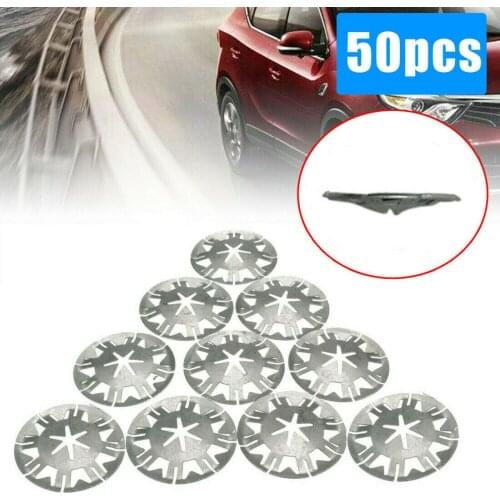50pcs Set Fixing Clip Car Exhaust Heat Shield Metal Spring Washer N90-796-501 Nut Undertray High Quality