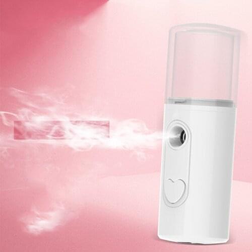 Portable Small Air Humidifier USB Rechargable 30ML Handheld Water Meter Ultrasonic Charging Diffuser Mini Milk Oil Steamed Face