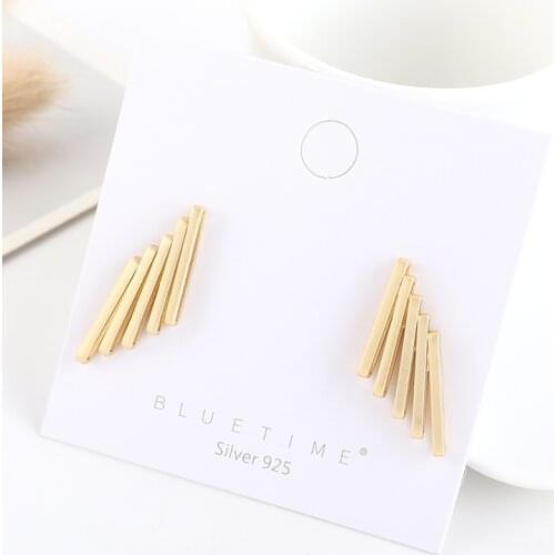 TONGKWOK Bohemia Exaggeration Dangle Earrings For Women Silk Thread Tassel Metal Long Chandelier Earrings #140909