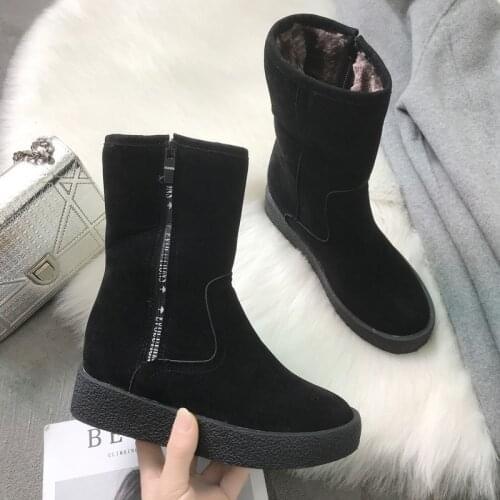 Women Platform New Warm Plush Winter Women Snow Boots Fashion plus velvet Women Boots Women non-slip Boots Chaussure U11-50