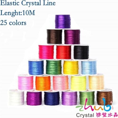 0.6mm 10mm/Roll Stretch Elastic Line Mixed Crystal Round Beading Wire/Cord/String/Thread For DIY Bracelet Making Accessories