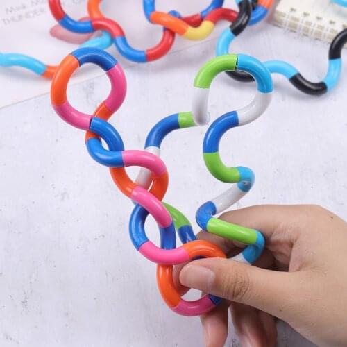 1PC Twisted Ring Magic Fidget Magic Trick Rope Creative Diy Winding Leisure Education Stress Relief For Kid Xmas Toy