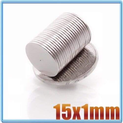 10/20/50/100Pcs 15x1 Neodymium Magnet 15mm x 1mm N35 NdFeB Round Super Powerful Strong Permanent Magnetic imanes Disc 15*1