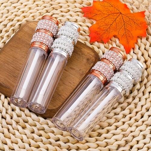 10pcs 5ml Lip Gloss Bottles Lip Glaze Tube Empty Silver/Rose Gold Lipgloss Tube Packaging Material Makeup DIY Lip Glaze