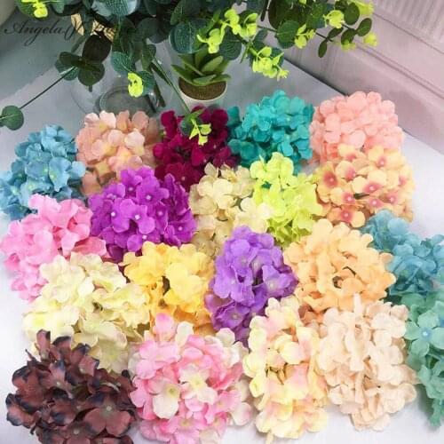 11pcs Large 16cm Hydrangea Heads Artificial Flowers DIY Wedding Flower Wall Accessories Home Table Decoration Photo Props Crafts
