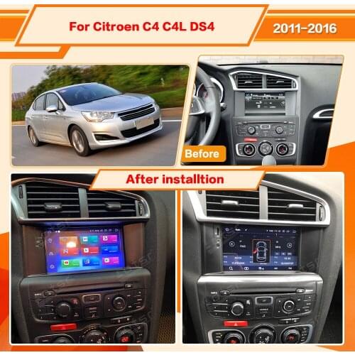 4+64G For Citroen C4L C4 DS4 2012 2013 2014 2015 2016 Car Stereo Multimedia Player Android GPS Navi Radio Recorder PX6 Head Unit