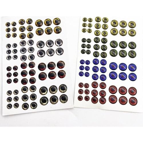 6mm 8mm10mm 4D 5D fishing Eyes 144pcs Fishing Gear