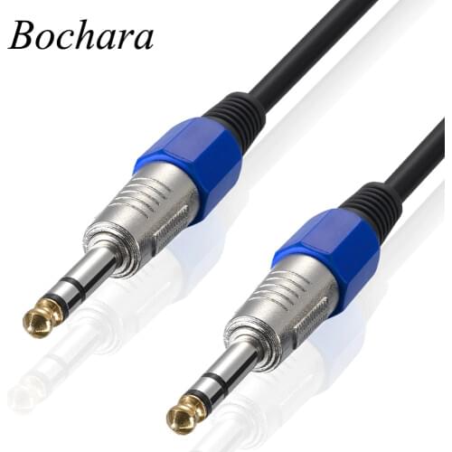 Bochara 1/4''Jack 6.35mm to 6.35mm Audio Cable Male to Male For Electric Guitar Mixer 1.8M 3M 5M 6M 7.6M 10M Mono/Stereo Cable