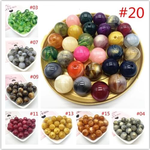 10pcs/lot 14mm of Acrylic Beads Earrings Necklace Accessories Beads For Jewelry Making DIY Jewelry Findings