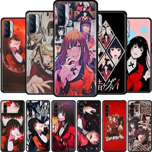 Crazy Excitement Manga Kakegurui Phone Case for Realme 6 7 8 C3 C21 XT 5 X7 X50 Pro 5G C11 7i C15 C20 C20A C21Y GT Master Cover
