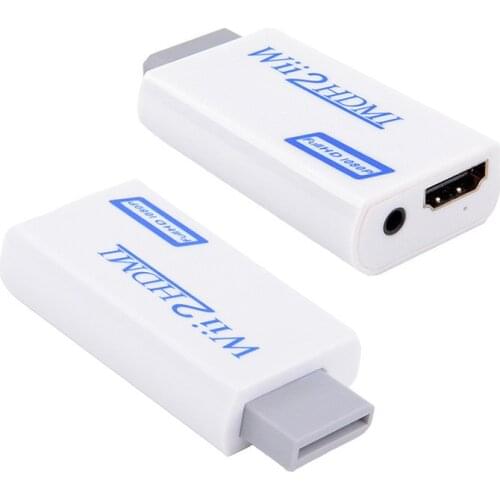 For Wii To HDMI-compatib 1080P Upscaling Converter Wii2HDMI Adapter Converters Full HD Output Upscaling 3.5mm Audio Video Output