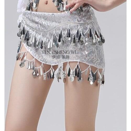 DS Costumes Dance Stage Performance Clothes Hip Scarf Sequin Waist Belt Coins Belly Dance Jazz Dance Adult Women Sexy One Size