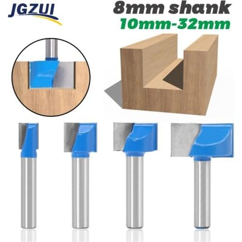 8mm Shank Cleaning bottom Engraving Slotting Router Bit Wood Cutter Solid Carbide CNC Milling Cutter Endmill Woodworking Tools