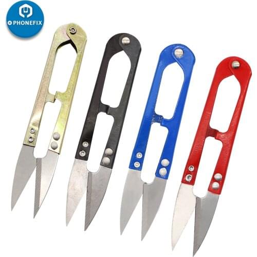 Scissiors Wire Cutter Nippers Stainless Stitch U Type Embroider Sewing Snips for Mobile Phone Repair Cable Cutter Mini Scissors
