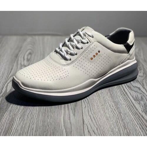 Mens Golf Shoes Leather Business Casual Walking Shoes Leather Shoes Low-top Breathable Non-slip Lightweight