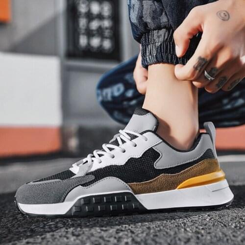 Men Sneakers Shoes Low Top Grey Breathable Textile Shoes Men Casual Shoes Zapatillas Hombre