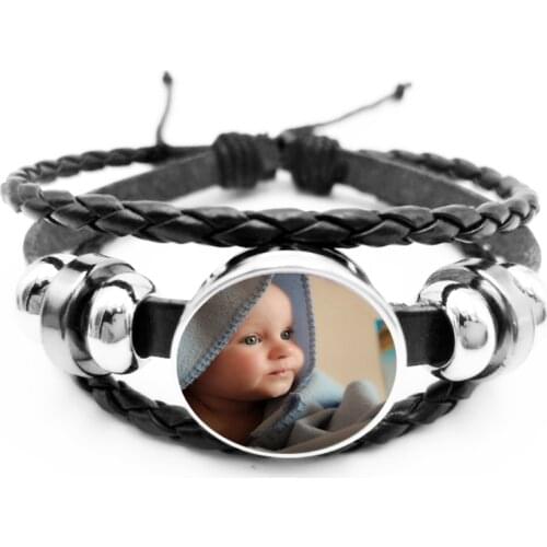 2019 Personalized Photo Mens Bracelet Babys Handmade Custom Bracelet Photo Dad Mother Grandparents' Parents Love A Gift Jewel