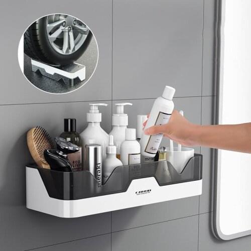 Detachable Bathroom Shelf Multi-function Punch-free Shampoo Holder Portable Wall Mounted Kitchen Drain Rack Bathroom Organizer