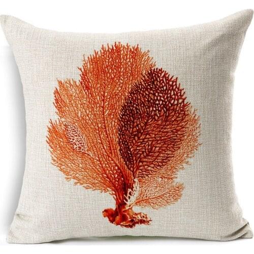 Marine Starfish Seahorse Printed Cushion Covers Decorative Pillows Housse De Coussin Square Sofa Funda Cojin Kussenhoes