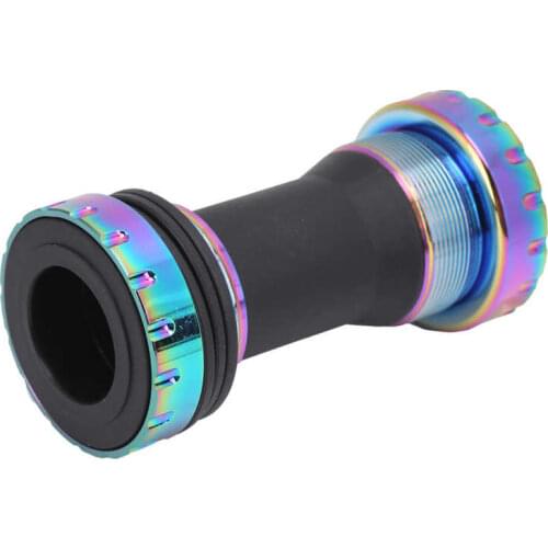 1.37x24T Mountain Road Bike Bottom Bracket Bicycle 68-73mm Aluminum Alloy BB Bottom Bracket Bearing Hollow Shaft Sealed Bearing