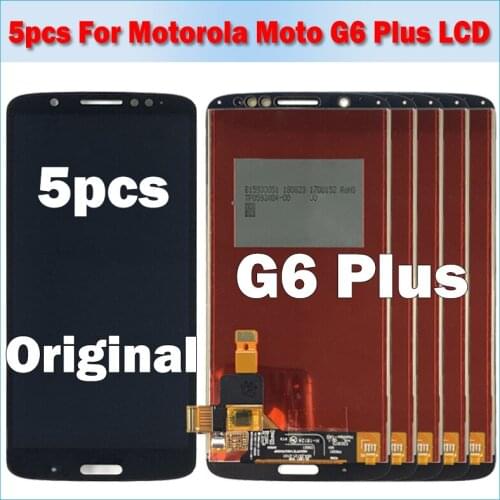5pcs Original For Motorola Moto G6 Plus XT1926 XT1926-5 XT1926-8 LCD Display Touch Screen Digitizer Assembly For Moto G6plus Lcd