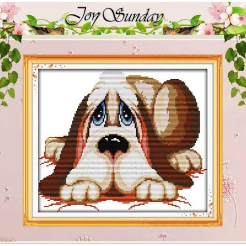 Daddy, where to go? Dog Patterns Counted Cross Stitch 11 14CT Cross Stitch Sets Chinese Cross-stitch Kits Embroidery Needlework