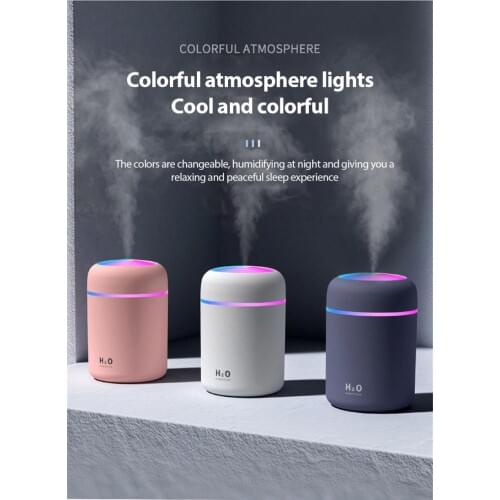 NEW Portable 300ml Humidifier USB Ultrasonic Dazzle Cup Aroma Diffuser Cool Mist Maker Mini Office Air Humidifier Dropshipping