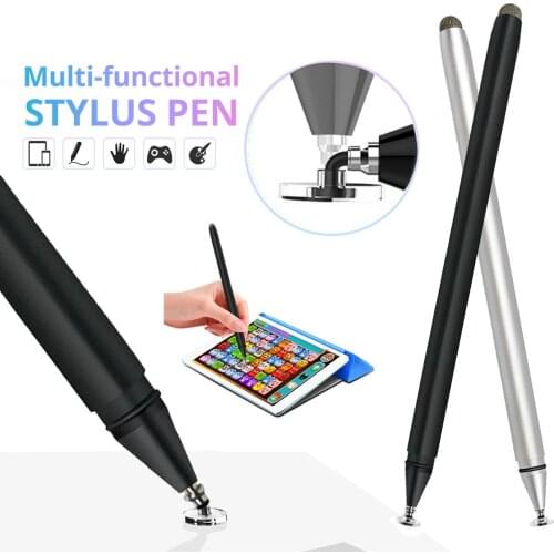Universal 2 in 1 Fiber Stylus Pen Touch Screen Drawing Pencil for ios xiaomi Capacitive Screen Caneta Tablet Pens Accessories