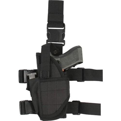 Tactical Drop Leg Holster Universal Thigh Pistol Holster with Magazine Pouches for Left Handed Airsoft Handgun Pouch Hunting