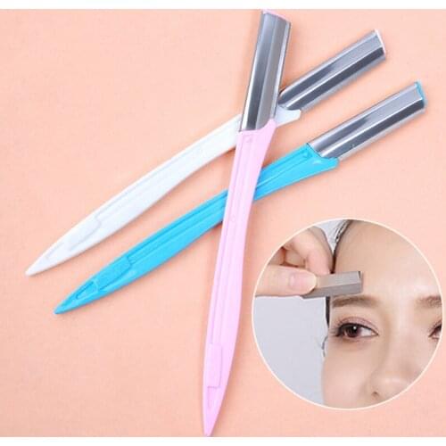 1PC Random color Women Face Hair Remover Eyebrow Trimmer Blades Makeup Knife Shaver Beauty Tools