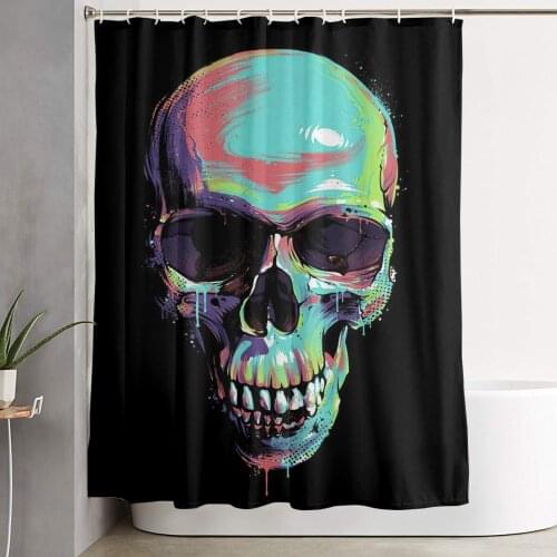 Skull 3D Print Nordic Style Shower Curtain Set Hook Home Decoration Bathroom Waterproof Customized Dropshipping Polyester