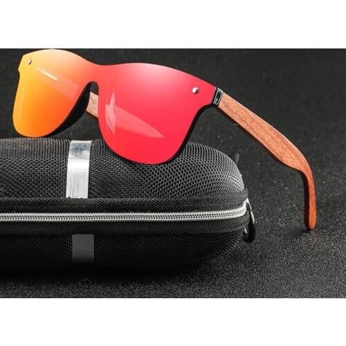 Design Handmade Natural Bubinga Wooden Women Sunglasses Polarized Fashion Sun Glasses man Square UV400 Gafas De Sol M304+ Case