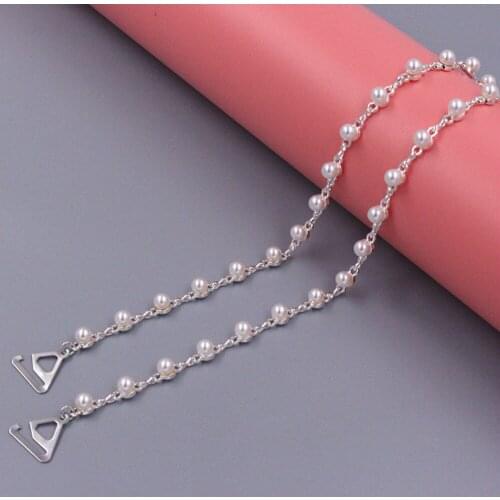 Summer Women Underwear Pearl Shoulder Belt Bra Metal Anti Slip Sexy Versatile underwear accessories PROM birthday present