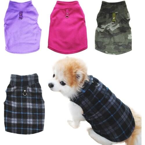 Winter Dogs Warm Cats Dog Coats Jacket Pet Vest Chihuahua Cartoon Clothing Kawaii Dog Pet Costume Clothes with Traction Ring