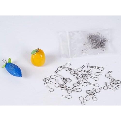100pcs High Temperature Resistant Material Hanging Burning Needle Ring Ceramic Jewelry Hanging Burning Tool U-shaped Hook
