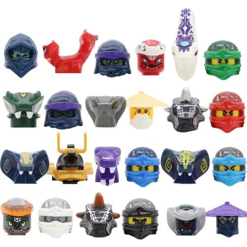 24Pcs/lot Mini Ninja Ghost Evil Toys Dolls Action Figures With Katana Building Blocks Comatible Assembling Bricks Toys For Kids