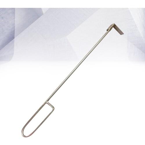 46cm Stainless Steel Charcoal Ash Rake BBQ Ash Tool Rake Poker for Kamado Joe Charcoal Smoker Wood Burning Stove Silver A50